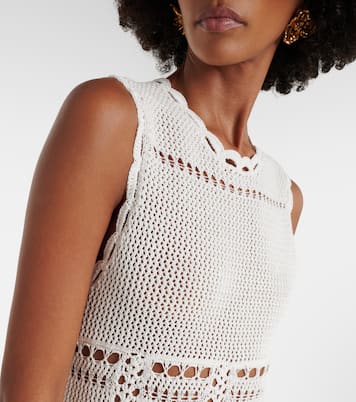 Crochet cotton midi dress | Erdem