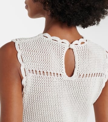 Crochet cotton midi dress | Erdem