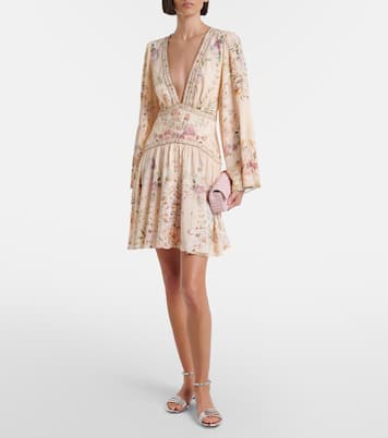 Verziertes Minikleid aus Seide | Camilla