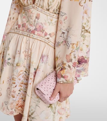 Verziertes Minikleid aus Seide | Camilla