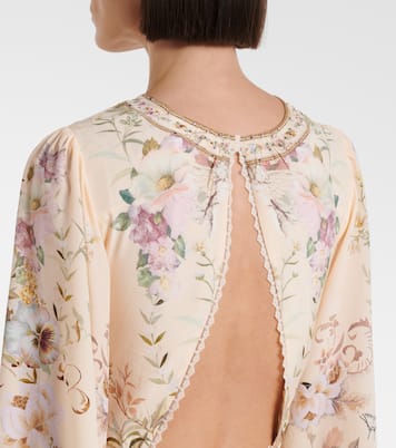 Verziertes Minikleid aus Seide | Camilla