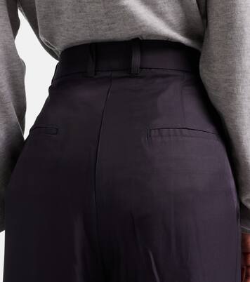 Marfa pleated twill wide-leg pants | The Frankie Shop