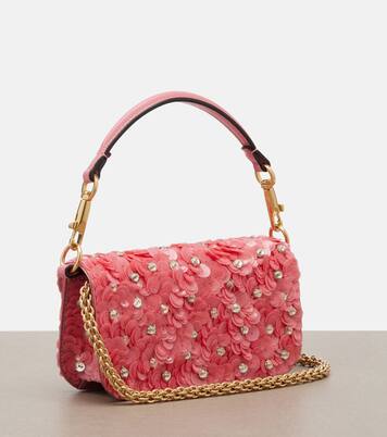 Locò Small sequined shoulder bag | Valentino Garavani