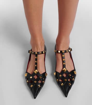 Studdy leather Mary Jane flats | Valentino Garavani