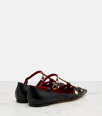 Studdy leather Mary Jane flats | Valentino Garavani