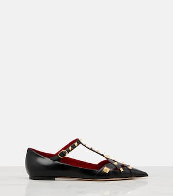 Studdy leather Mary Jane flats | Valentino Garavani