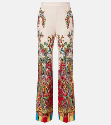 Printed silk palazzo pants | Etro