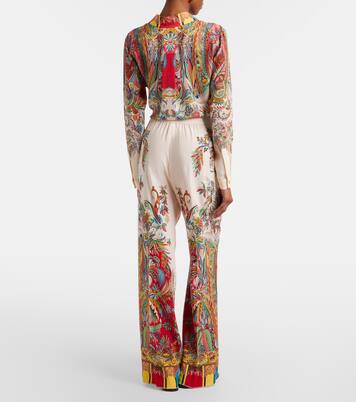 Printed silk palazzo pants | Etro