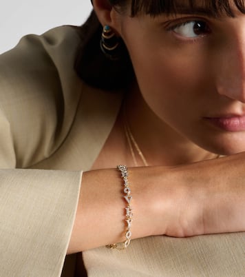 We Love You 9kt gold chain bracelet with diamonds | Yvonne Léon