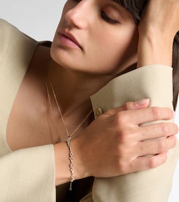 We Love You 9kt gold chain bracelet with diamonds | Yvonne Léon