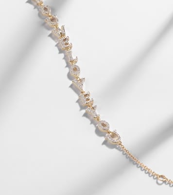 We Love You 9kt gold chain bracelet with diamonds | Yvonne Léon