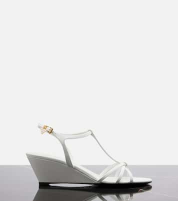 Sandali con zeppa in vernice | Prada