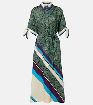 Joni printed linen-blend shirt dress | Alémais