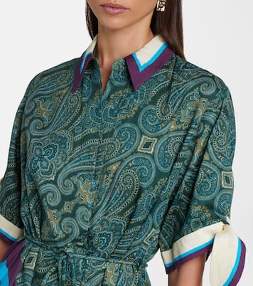 Joni printed linen-blend shirt dress | Alémais