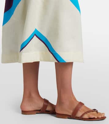 Joni printed linen-blend shirt dress | Alémais