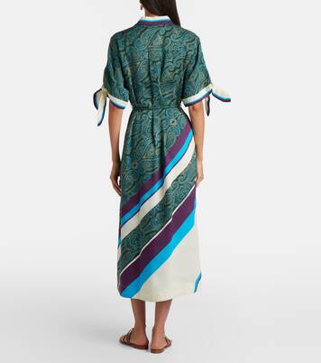 Joni printed linen-blend shirt dress | Alémais