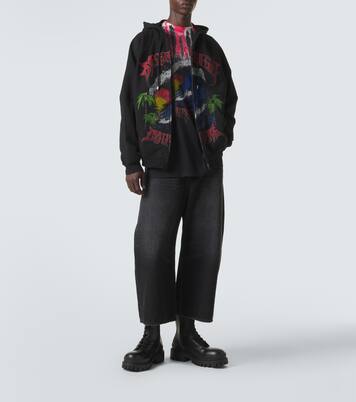 Sweat-shirt à capuche en coton à logo | Balenciaga