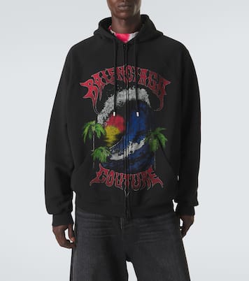 Sweat-shirt à capuche en coton à logo | Balenciaga