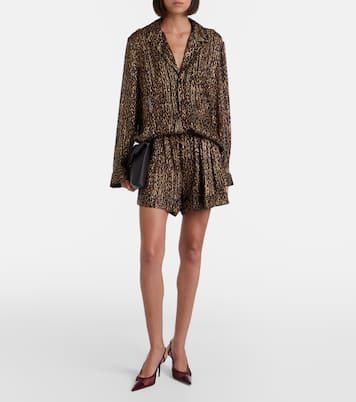 Bedruckte Shorts aus Seide | Saint Laurent