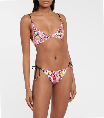 Haut de bikini triangle à fleurs | Stella McCartney