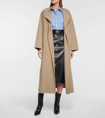 High-Rise-Midirock Blehor aus Leder | Isabel Marant