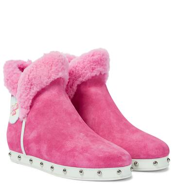 x Barbie ® Urra shearling-lined suede boots | Balmain
