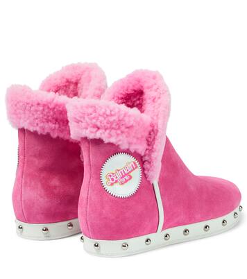 x Barbie ® Urra shearling-lined suede boots | Balmain