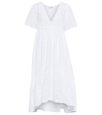 Robe midi en coton à broderies anglaises | Heidi Klein