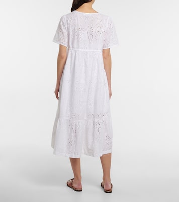 Robe midi en coton à broderies anglaises | Heidi Klein