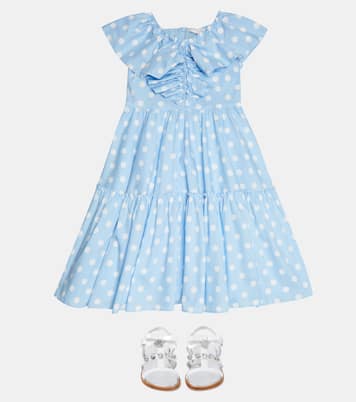 Robe en coton à pois | Monnalisa