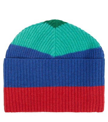 Bonnet Pony rayé en laine et cachemire mélangés | The Animals Observatory