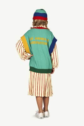 Bonnet Pony rayé en laine et cachemire mélangés | The Animals Observatory