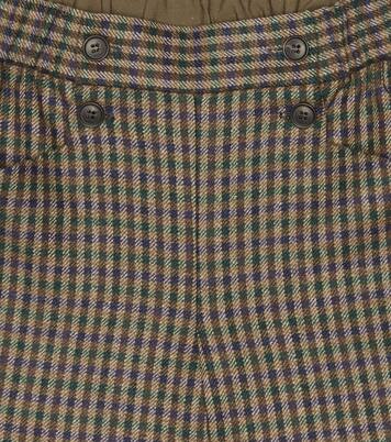 Checked wool-blend shorts | Bonpoint