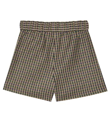 Checked wool-blend shorts | Bonpoint