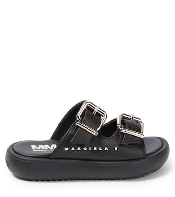Buckled leather sandals | MM6 Maison Margiela Kids