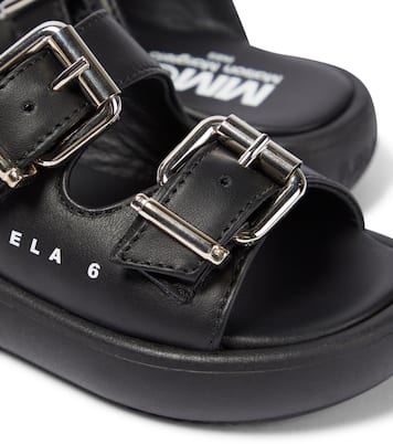 Buckled leather sandals | MM6 Maison Margiela Kids