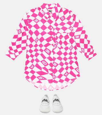 Printed cotton shirt dress | MM6 Maison Margiela Kids