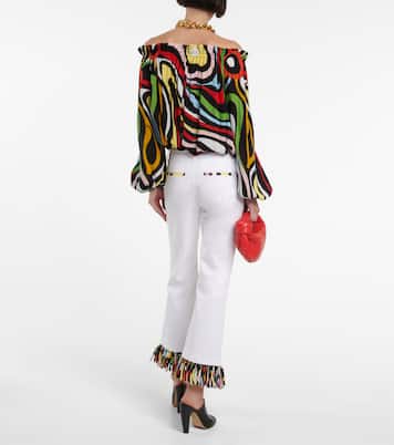 Pantalones de tiro alto cropped | Pucci