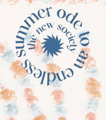 Tie-dye logo cotton T-shirt | The New Society