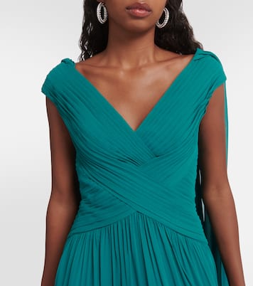Caped silk-blend gown | Elie Saab