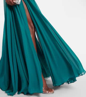 Caped silk-blend gown | Elie Saab