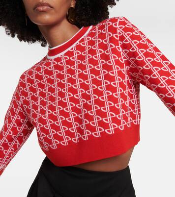 Pull en jacquard de laine à logo | Patou