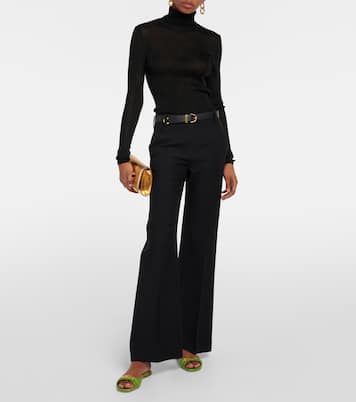 Whitney snake-effect leather slides | Tom Ford