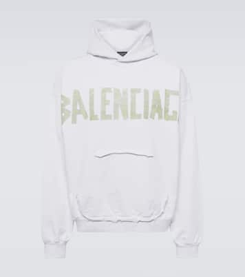 Sweat-shirt à capuche Tape Type Ripped | Balenciaga