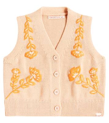 Chaleco Flowers de algodón bordado | Tinycottons