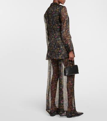Jabot floral silk organza blouse | Max Mara