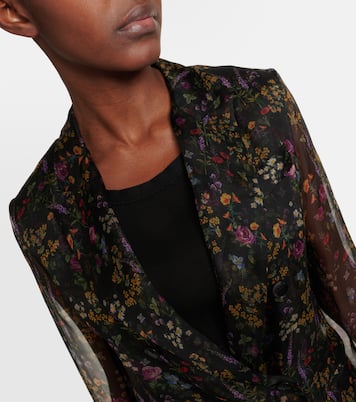 Jabot floral silk organza blouse | Max Mara