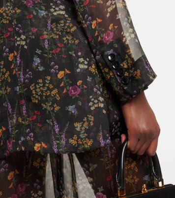 Jabot floral silk organza blouse | Max Mara