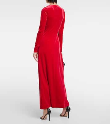 Robe midi en velours | Ganni