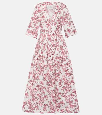 Robe midi Elowen imprimée en coton | Emilia Wickstead